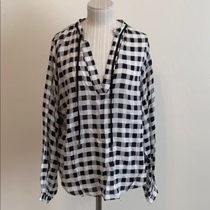 Buffalo Check Chloe Olive L/S Blouse